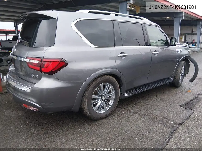 2019 Infiniti Qx80 Luxe VIN: JN8AZ2NF4K9681981 Lot: 45534855