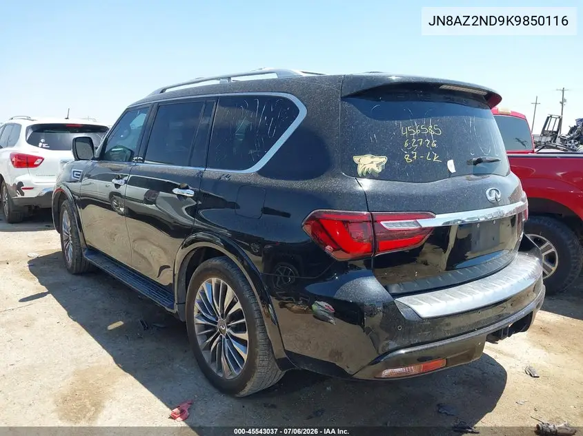 2019 Infiniti Qx80 Luxe VIN: JN8AZ2ND9K9850116 Lot: 45543037