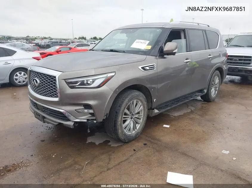 2019 Infiniti Qx80 Luxe VIN: JN8AZ2NFXK9687851 Lot: 45578255