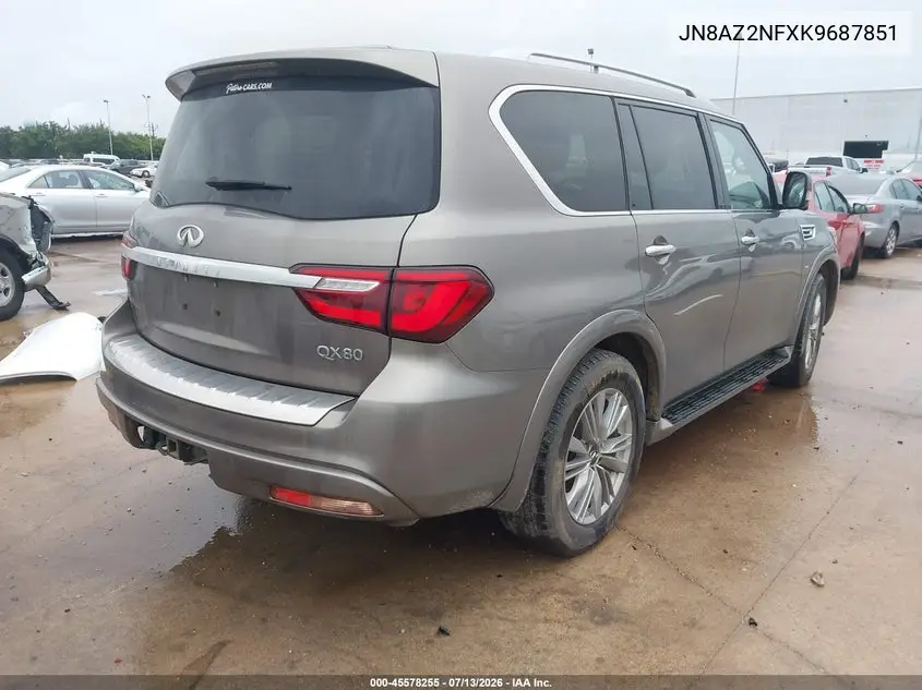 2019 Infiniti Qx80 Luxe VIN: JN8AZ2NFXK9687851 Lot: 45578255