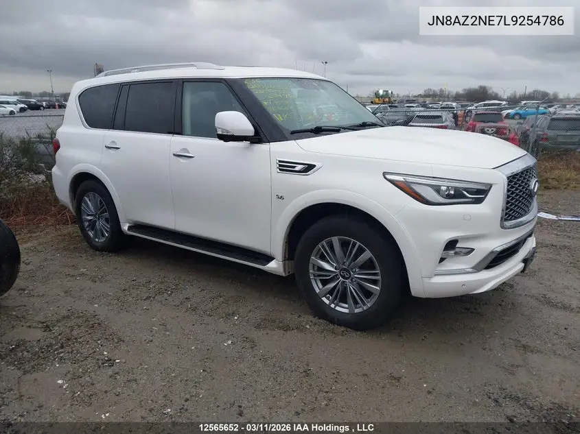 2020 Infiniti Qx80 Luxe/Limited VIN: JN8AZ2NE7L9254786 Lot: 12565652