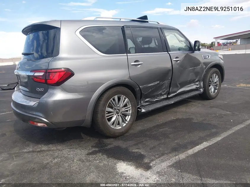 2020 Infiniti Qx80 Luxe Awd VIN: JN8AZ2NE9L9251016 Lot: 45632581
