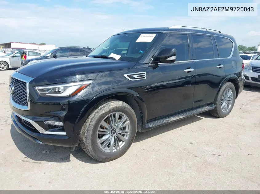 2021 Infiniti Qx80 Luxe VIN: JN8AZ2AF2M9720043 Lot: 45199838