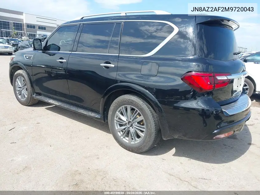 2021 Infiniti Qx80 Luxe VIN: JN8AZ2AF2M9720043 Lot: 45199838