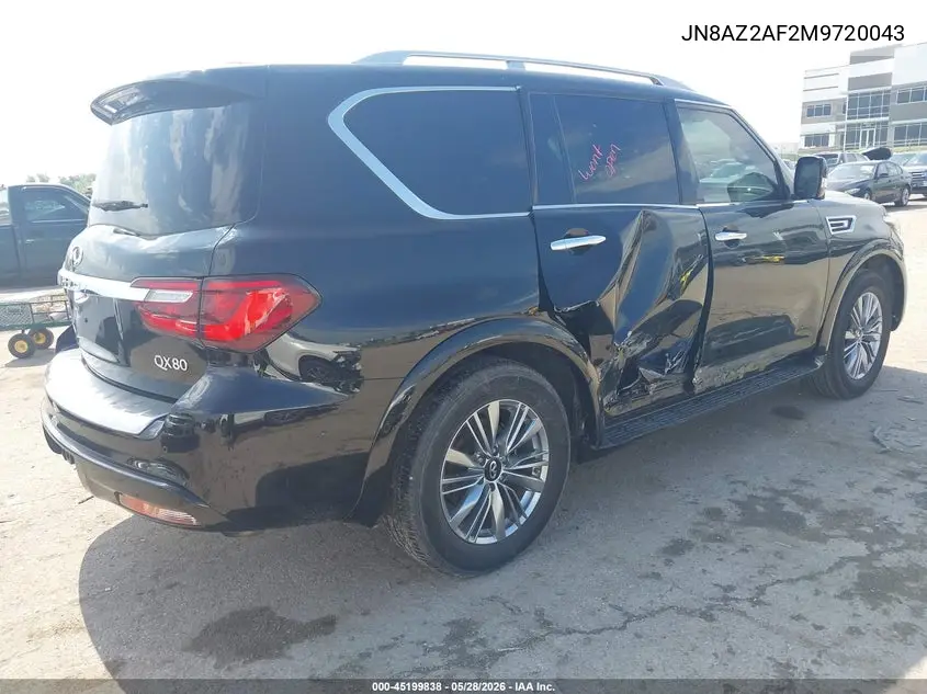 2021 Infiniti Qx80 Luxe VIN: JN8AZ2AF2M9720043 Lot: 45199838