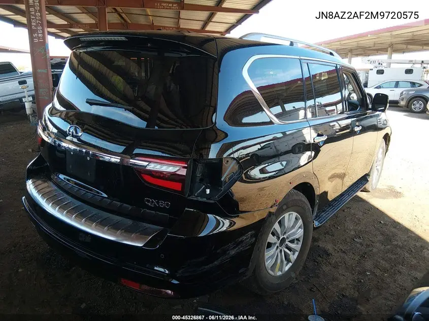 2021 Infiniti Qx80 Luxe VIN: JN8AZ2AF2M9720575 Lot: 45326867