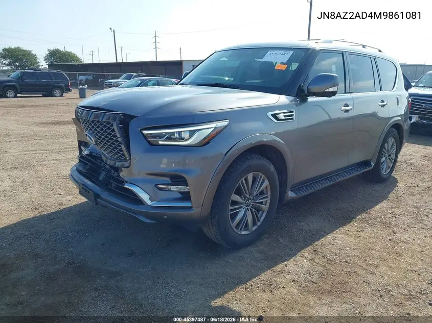 2021 Infiniti Qx80 Luxe VIN: JN8AZ2AD4M9861081 Lot: 45397487