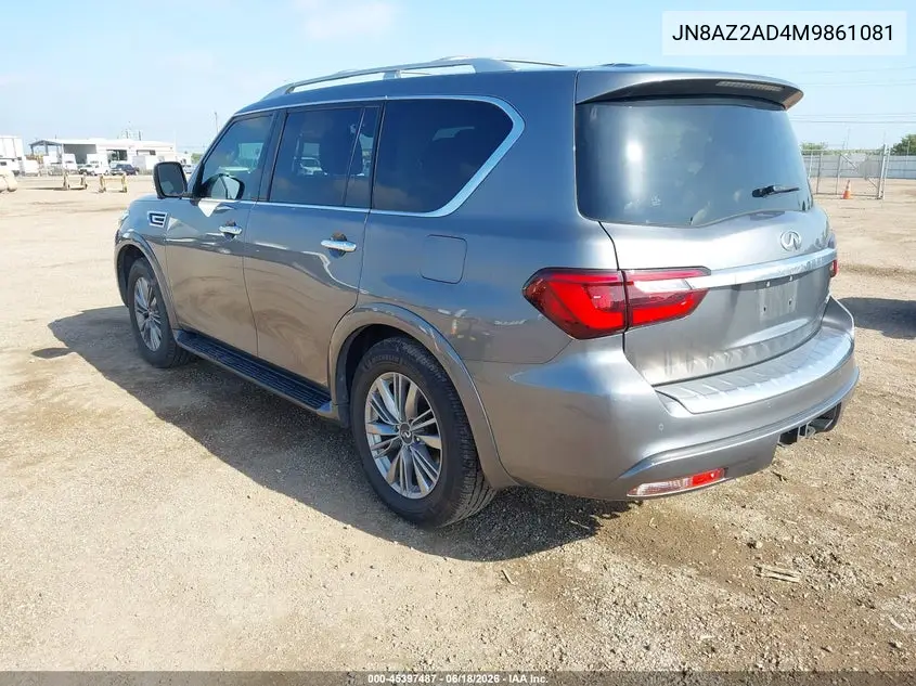 2021 Infiniti Qx80 Luxe VIN: JN8AZ2AD4M9861081 Lot: 45397487