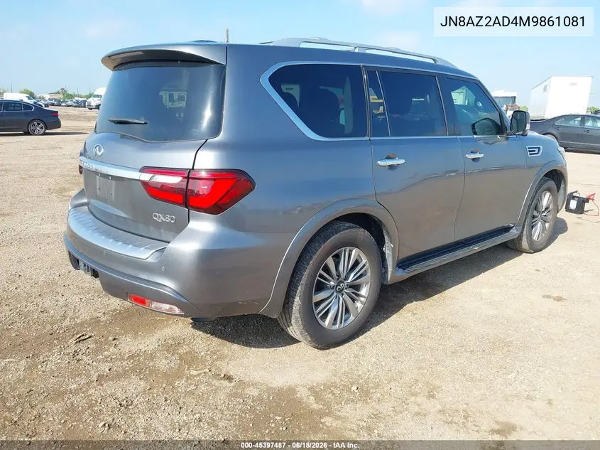 2021 Infiniti Qx80 Luxe VIN: JN8AZ2AD4M9861081 Lot: 45397487