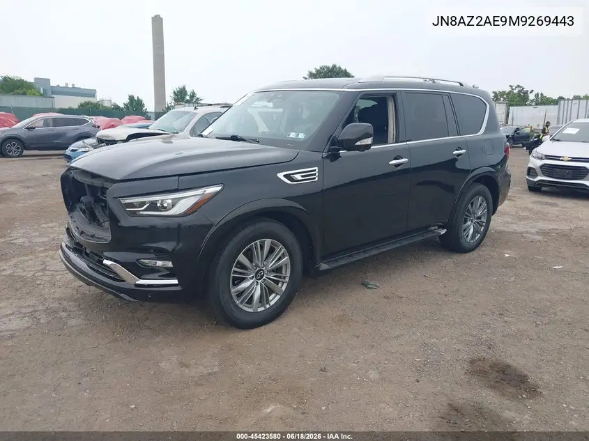 2021 Infiniti Qx80 Luxe Awd VIN: JN8AZ2AE9M9269443 Lot: 45423580