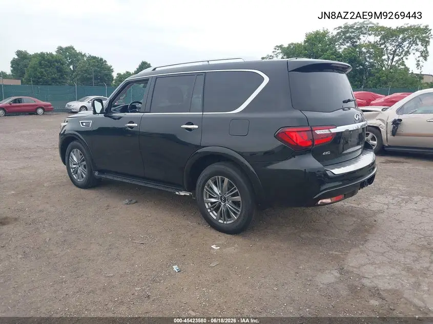 2021 Infiniti Qx80 Luxe Awd VIN: JN8AZ2AE9M9269443 Lot: 45423580