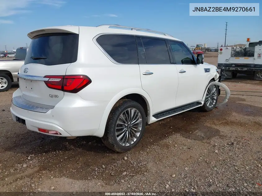 2021 Infiniti Qx80 Sensory Awd VIN: JN8AZ2BE4M9270661 Lot: 45508053
