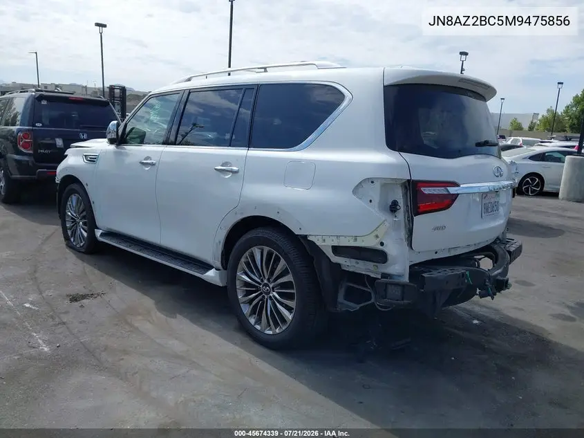 2021 Infiniti Qx80 Sensory Awd VIN: JN8AZ2BC5M9475856 Lot: 45674339