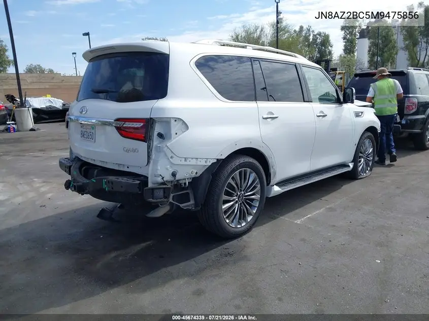 2021 Infiniti Qx80 Sensory Awd VIN: JN8AZ2BC5M9475856 Lot: 45674339
