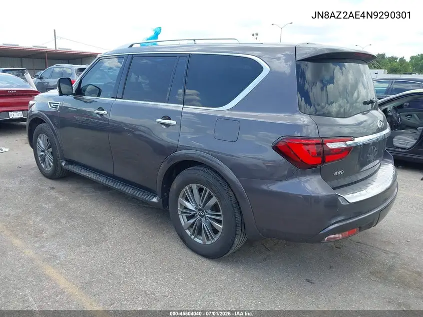 2022 Infiniti Qx80 Luxe Awd VIN: JN8AZ2AE4N9290301 Lot: 45504040