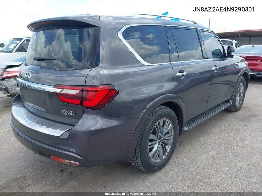 2022 Infiniti Qx80 Luxe Awd VIN: JN8AZ2AE4N9290301 Lot: 45504040
