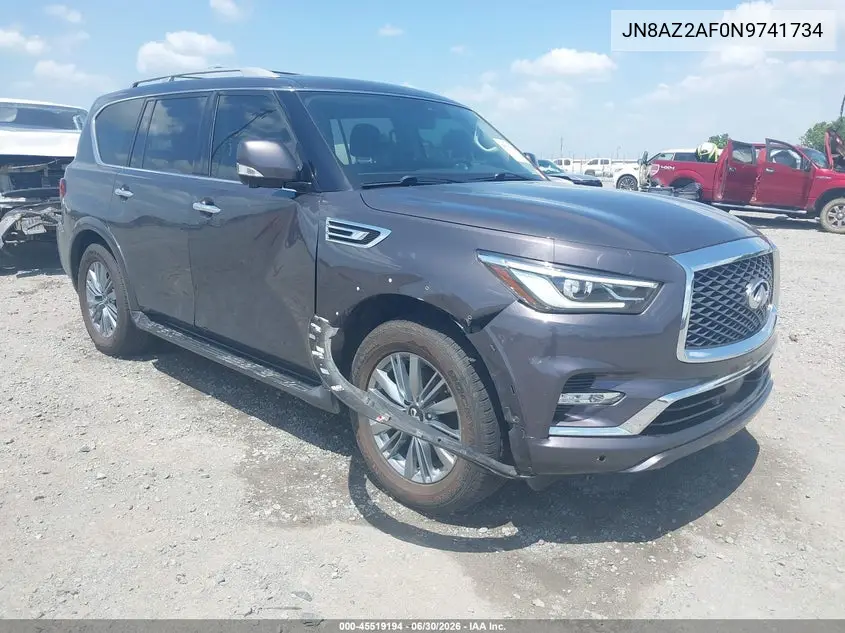 2022 Infiniti Qx80 Luxe VIN: JN8AZ2AF0N9741734 Lot: 45519194