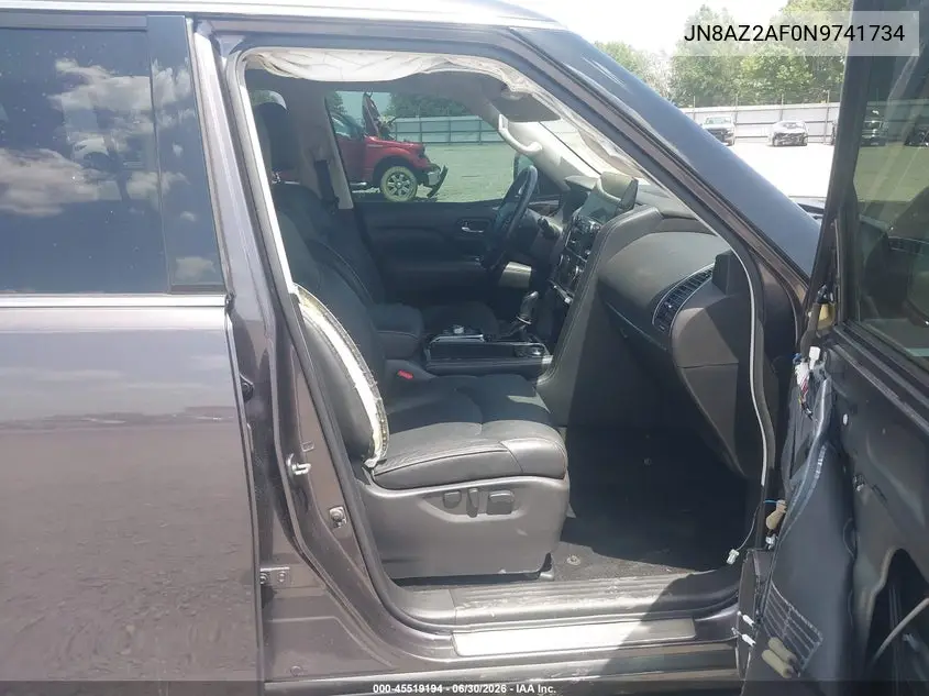 2022 Infiniti Qx80 Luxe VIN: JN8AZ2AF0N9741734 Lot: 45519194