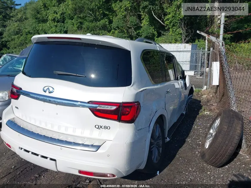 2022 Infiniti Qx80 Luxe Awd/Premium Select Awd/Sensory Awd VIN: JN8AZ2AE3N9293044 Lot: 45550139