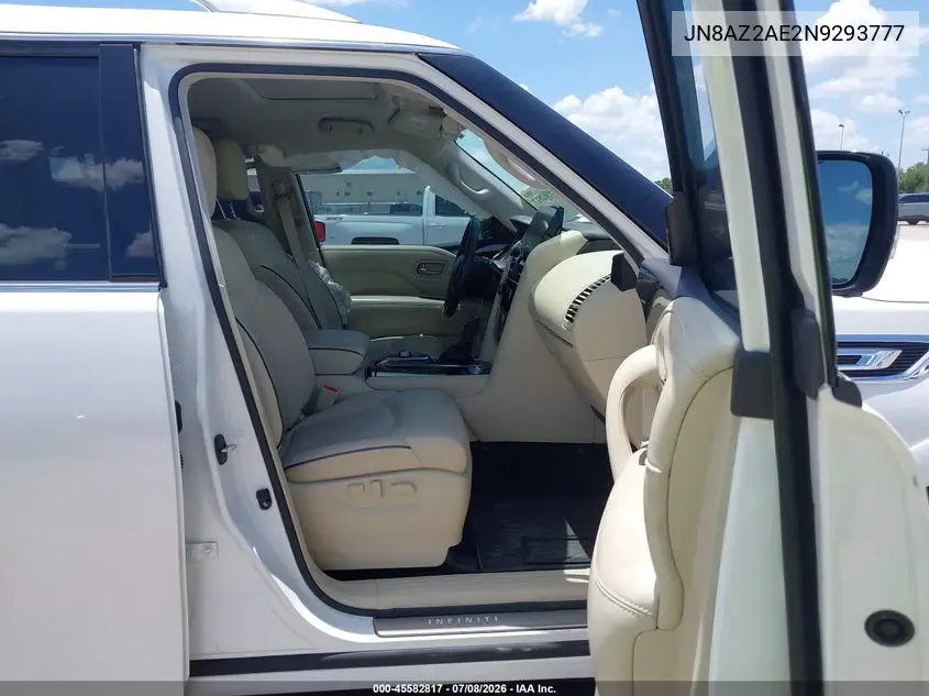 2022 Infiniti Qx80 Luxe Awd VIN: JN8AZ2AE2N9293777 Lot: 45582817