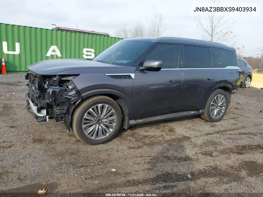 JN8AZ3BBXS9403934 2025 Infiniti Qx80 Luxe Awd