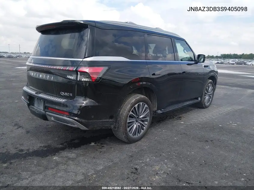 2025 Infiniti Qx80 Sensory Awd VIN: JN8AZ3DB3S9405098 Lot: 45218592