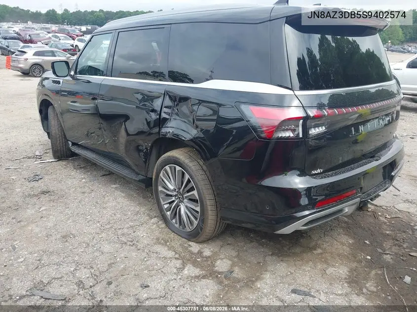 2025 Infiniti Qx80 Sensory Awd VIN: JN8AZ3DB5S9402574 Lot: 45307751