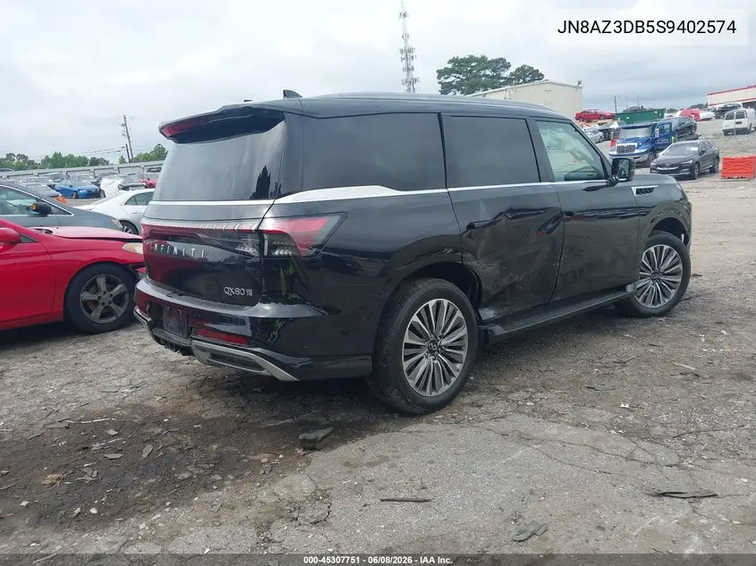 2025 Infiniti Qx80 Sensory Awd VIN: JN8AZ3DB5S9402574 Lot: 45307751
