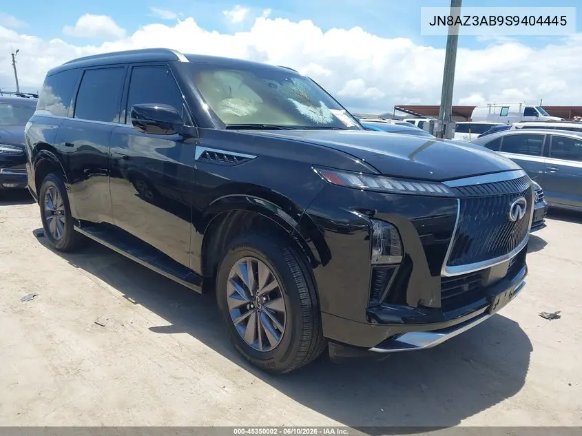 2025 Infiniti Qx80 Pure Awd VIN: JN8AZ3AB9S9404445 Lot: 45350002