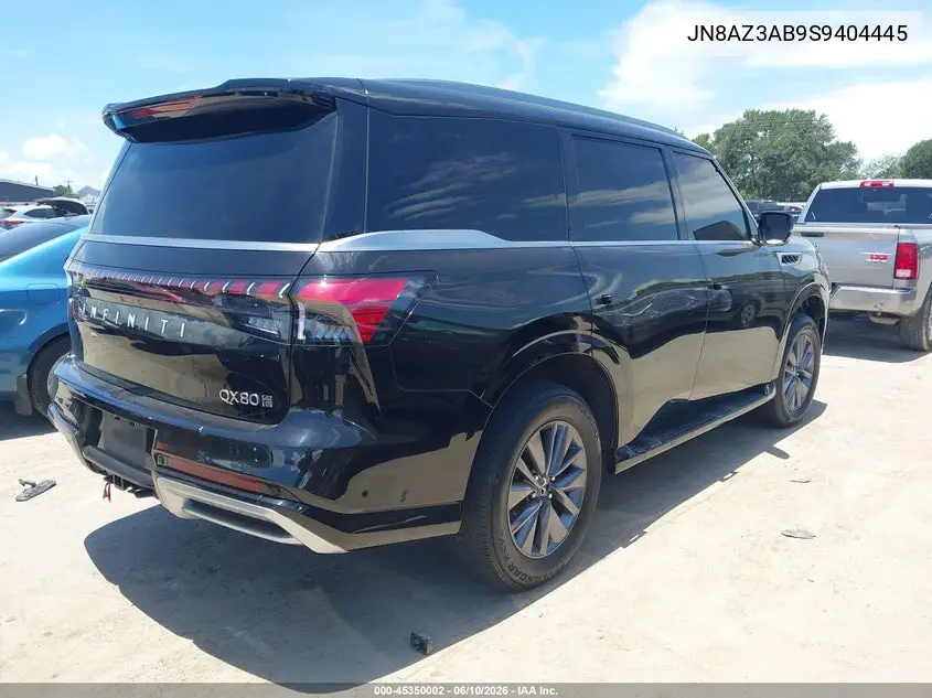 2025 Infiniti Qx80 Pure Awd VIN: JN8AZ3AB9S9404445 Lot: 45350002