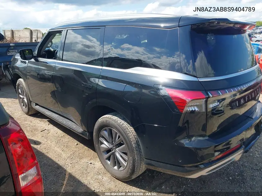 2025 Infiniti Qx80 Pure Awd VIN: JN8AZ3AB8S9404789 Lot: 45433208