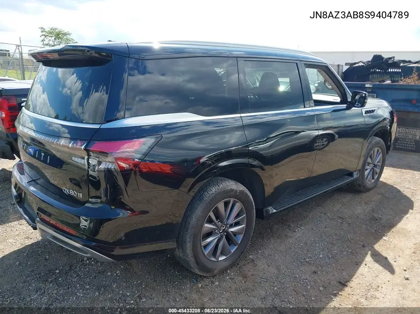2025 Infiniti Qx80 Pure Awd VIN: JN8AZ3AB8S9404789 Lot: 45433208