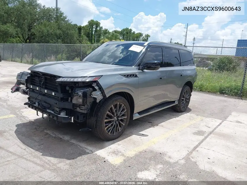 2025 Infiniti Qx80 Autograph Awd VIN: JN8AZ3CCXS9600643 Lot: 45534747