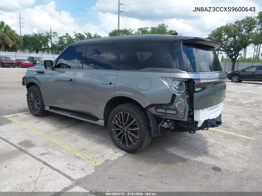 2025 Infiniti Qx80 Autograph Awd VIN: JN8AZ3CCXS9600643 Lot: 45534747