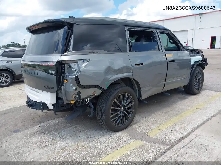 2025 Infiniti Qx80 Autograph Awd VIN: JN8AZ3CCXS9600643 Lot: 45534747