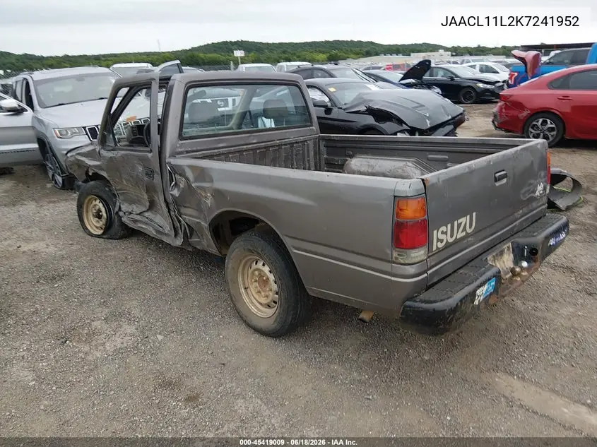 1989 Isuzu Conventional Short Bed VIN: JAACL11L2K7241952 Lot: 45419009