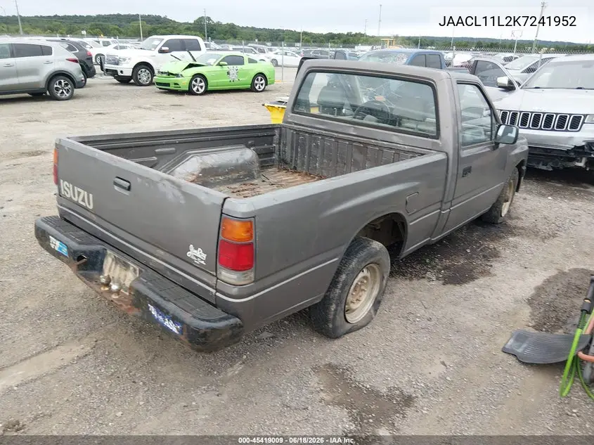 1989 Isuzu Conventional Short Bed VIN: JAACL11L2K7241952 Lot: 45419009