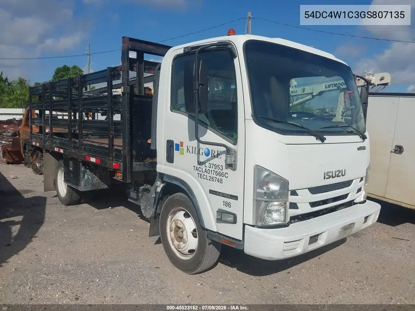 2016 Isuzu Npr Hd Gas Reg VIN: 54DC4W1C3GS807135 Lot: 45523152