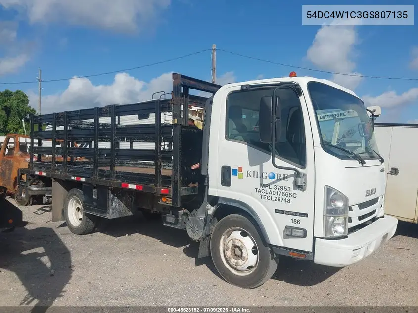 2016 Isuzu Npr Hd Gas Reg VIN: 54DC4W1C3GS807135 Lot: 45523152