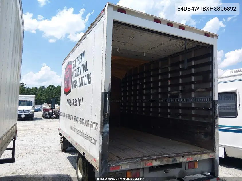 2017 Isuzu Npr Gas Reg VIN: 54DB4W1BXHS806892 Lot: 45578787