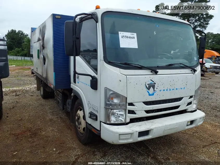2021 Isuzu Nqr VIN: JALE5W165M7900692 Lot: 45584660