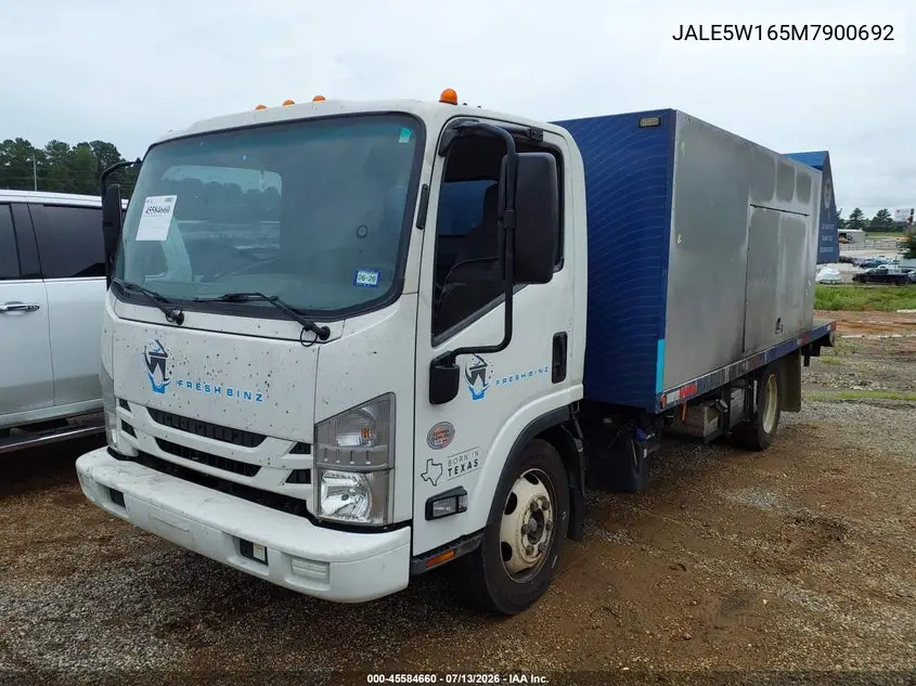 2021 Isuzu Nqr VIN: JALE5W165M7900692 Lot: 45584660