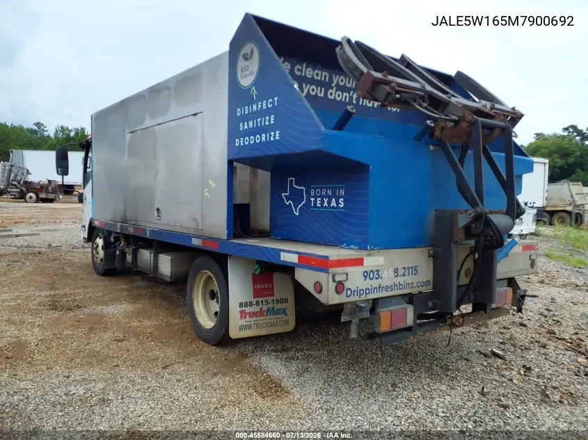 2021 Isuzu Nqr VIN: JALE5W165M7900692 Lot: 45584660