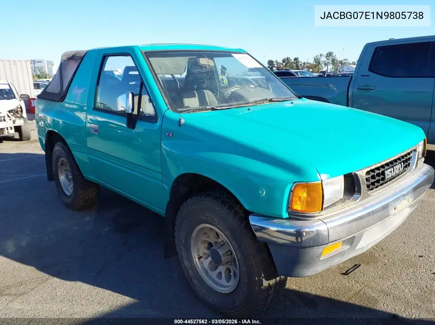 1992 Isuzu Amigo VIN: JACBG07E1N9805738 Lot: 44527562