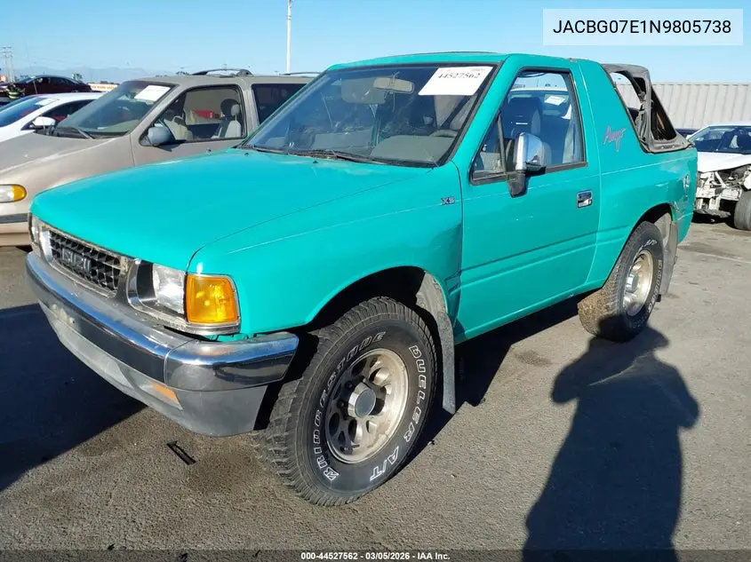 1992 Isuzu Amigo VIN: JACBG07E1N9805738 Lot: 44527562