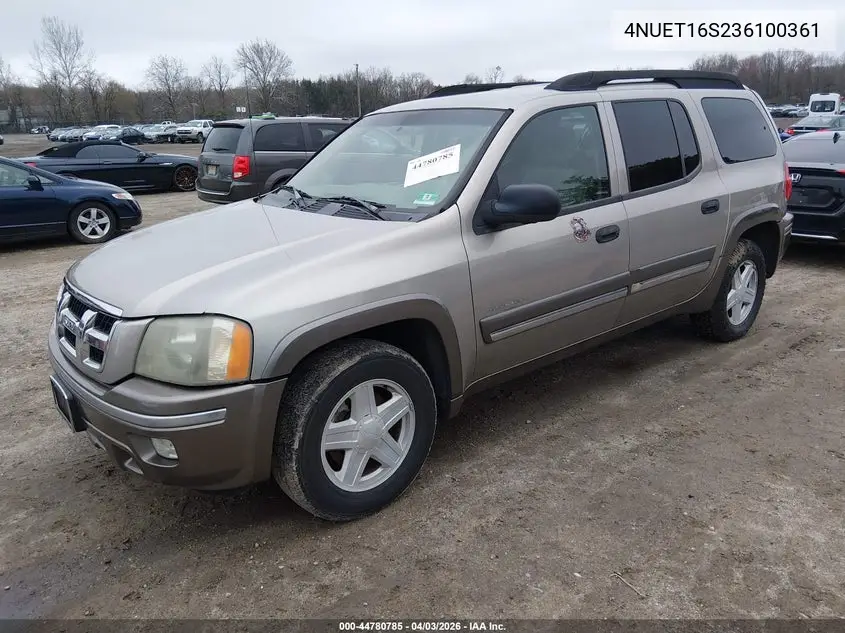 2003 Isuzu Ascender S VIN: 4NUET16S236100361 Lot: 44780785