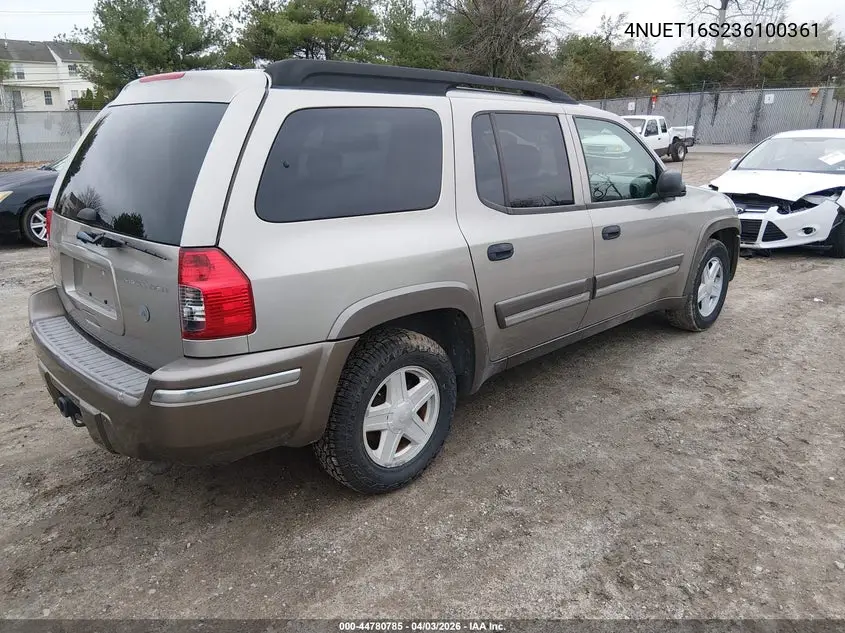 2003 Isuzu Ascender S VIN: 4NUET16S236100361 Lot: 44780785