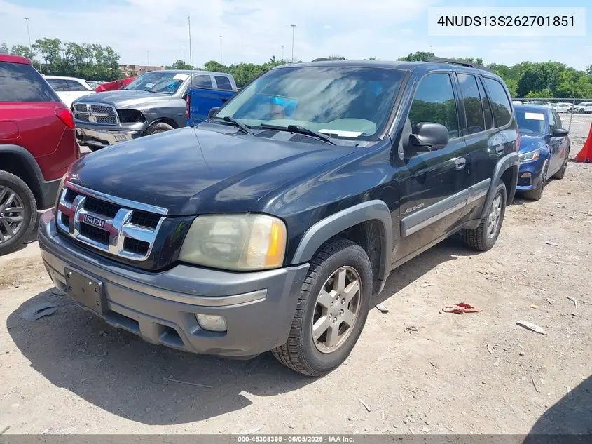 2006 Isuzu Ascender S VIN: 4NUDS13S262701851 Lot: 45308395