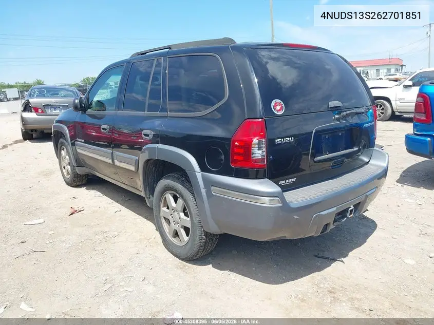 2006 Isuzu Ascender S VIN: 4NUDS13S262701851 Lot: 45308395
