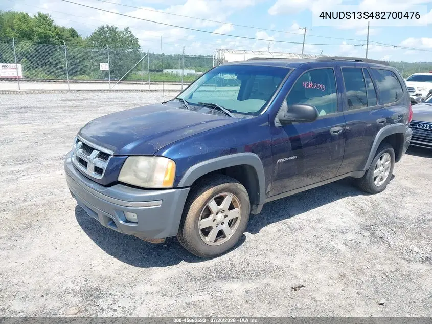2008 Isuzu Ascender S VIN: 4NUDS13S482700476 Lot: 45662593